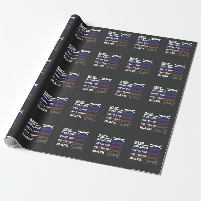 Papier Cadeau Arts martiaux La ceinture noire Les classements Ta (Déroulé)