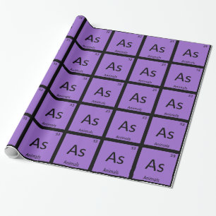 Papier Cadeau As - Animaux Chimie Élément de tableau périodique
