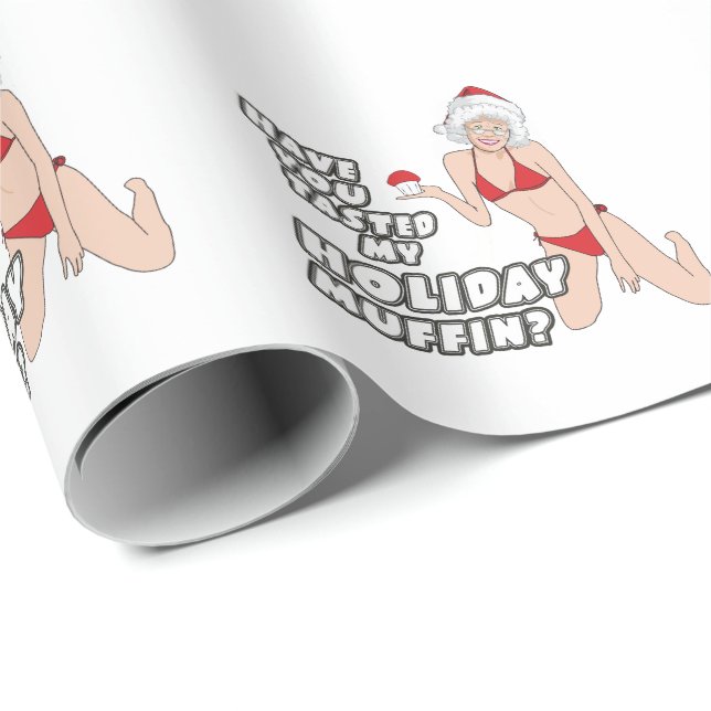 Papier Cadeau As-tu goûté mon muffin de vacances ? (Coin rond)