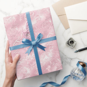 Papier Cadeau Assez Glamour Rose Poudré Élégant Lancement de Mar