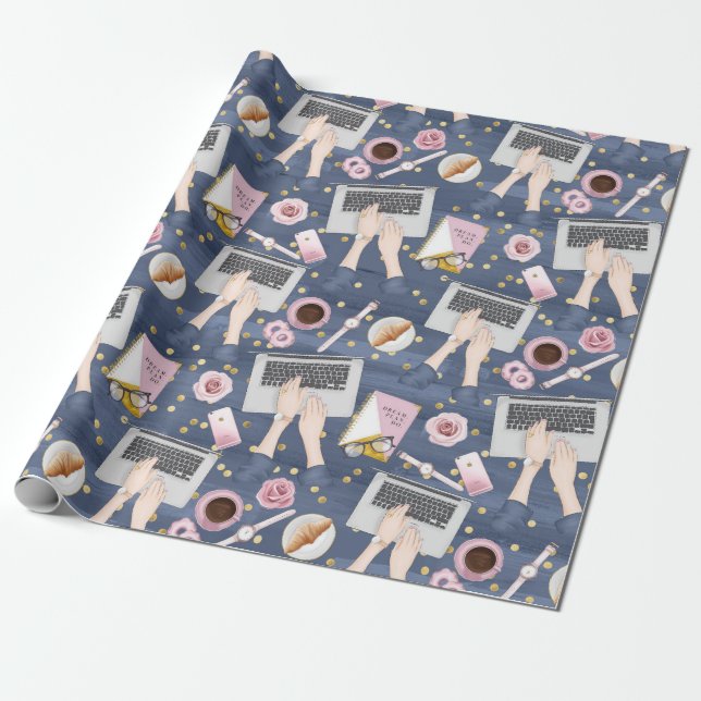 Papier Cadeau Assistant Ordinateur portable (Déroulé)