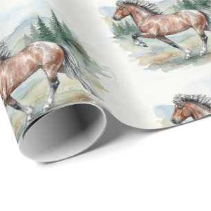 Papier Cadeau Astrid Tolting Icelandic Horse aquarelle