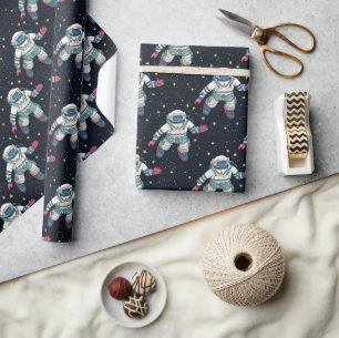 Papier Cadeau Astronaute de l'espace 