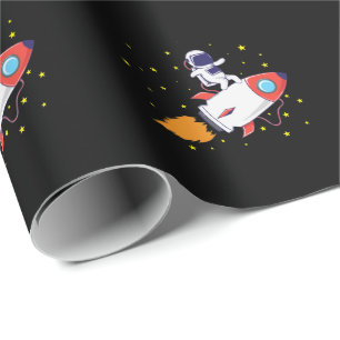 Papier Cadeau Astronaute sur missile
