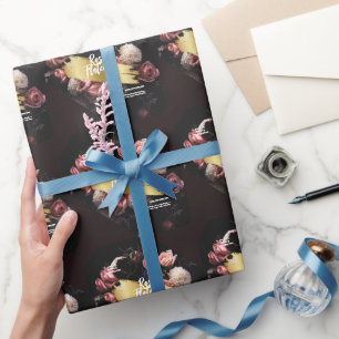 Papier Cadeau Atelier de fleurs Black Gold