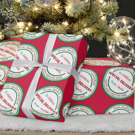 Papier Cadeau Atelier de Père Noël de livraison spéciale personn