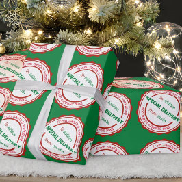 Papier Cadeau Atelier de Père Noël de livraison spéciale personn
