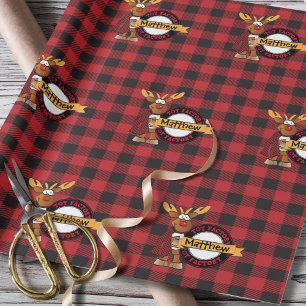 Papier Cadeau Atelier père Noël Livraison spéciale Rudolph pour 