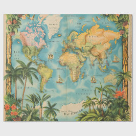 Papier Cadeau - Atlas Vintage