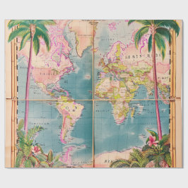 Papier Cadeau-Atlas Vintage Papier Cadeau
