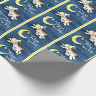 Papier Cadeau Au-dessus de la vache lune sauter nouveau bébé