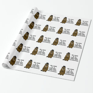Papier Cadeau Aucun homme n'est un échec qui a des marmottes