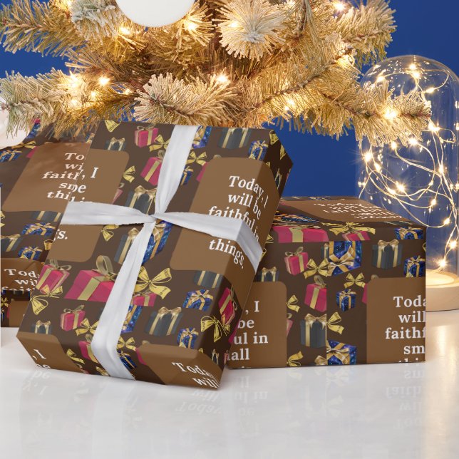 Papier Cadeau Aujourd'hui, je serai fidèle dans les petites chos (Vacances)