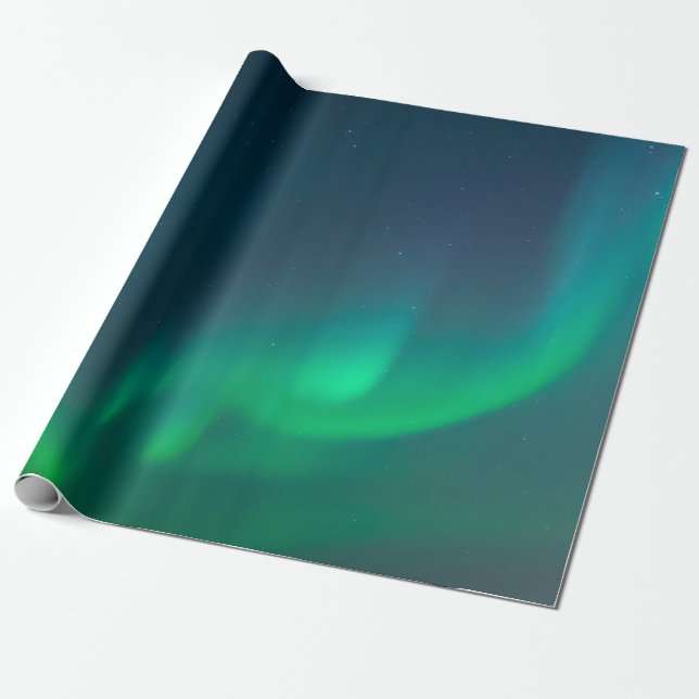 Papier Cadeau Aurora Borealis Northern Lights Alaska Sky (Déroulé)