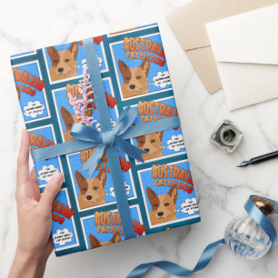 Papier Cadeau Australian Cattle Dog - Super-héros des chiens ! W