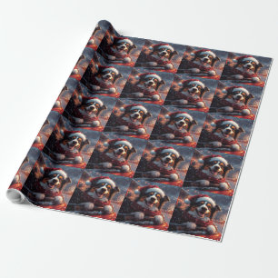 Papier Cadeau Australie Kelpie Dog Roller Dessous de verre Noël