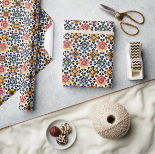 Papier Cadeau Authentique Motif coloré d'inspiration marocaine