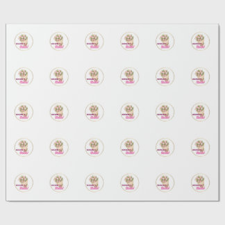 Papier Cadeau Autocollant logo de l'entreprise de bouquets