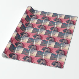 Papier Cadeau Autocollant mariage rose de voilier