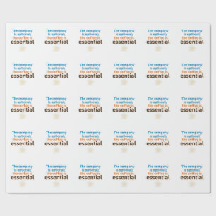 Papier Cadeau Autocollant Rituel Quotidien Amateur de Café