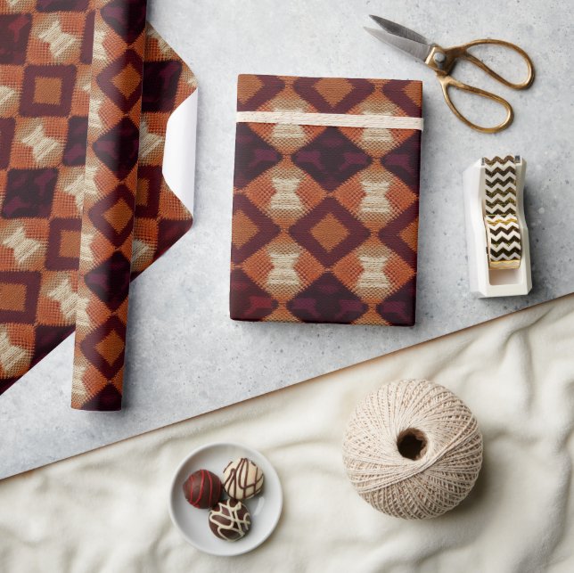 Papier Cadeau Automne Automne Jacquard moderne Motif No5 (Artisanat)