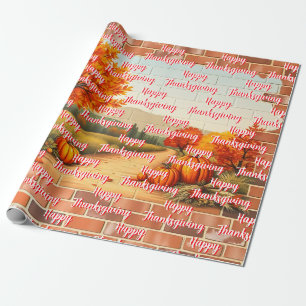 Papier Cadeau Automne Beau Bon thanksgiving moderne