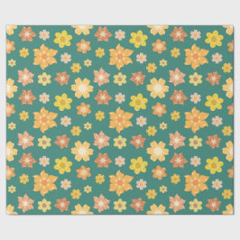 Papier Cadeau Automne Golden Floral sans Seamless Thanksgiving C