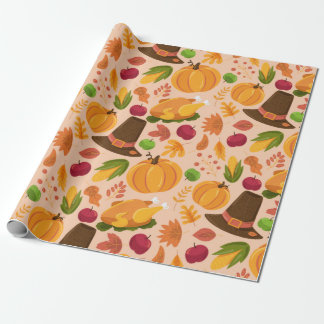 Papier Cadeau Automne sans couture motif, mignonne texture de de