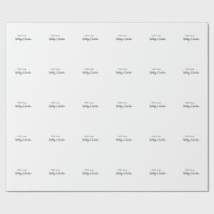 Papier Cadeau Avec amour ajouter nom de couple mariage simple mi