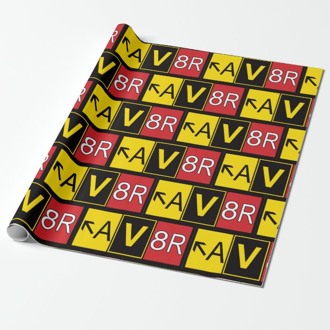 Papier Cadeau Aviateur - AV8R - (Déroulé)