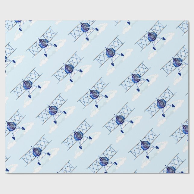 Papier Cadeau Avion de l'aviation vintage (Plat)