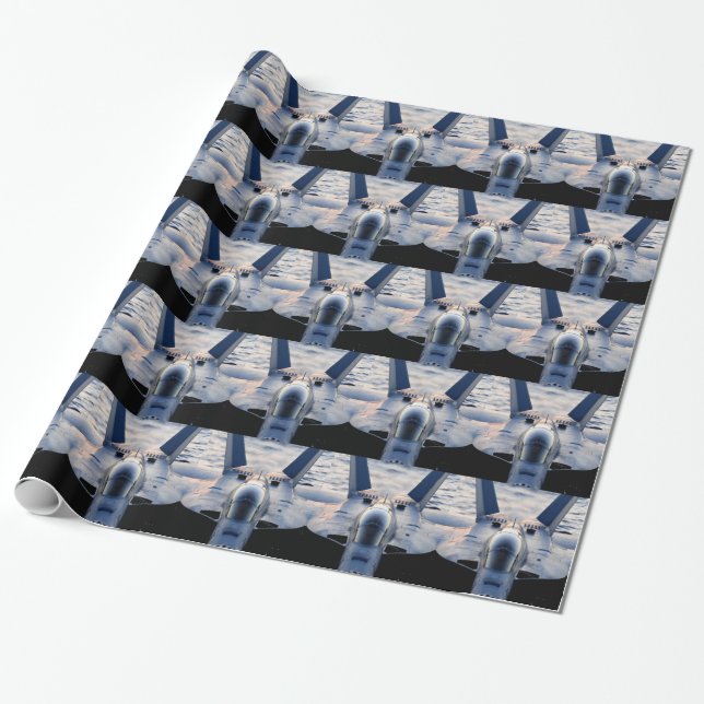 Papier Cadeau Avion militaire (Déroulé)