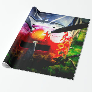 Papier Cadeau Avion rouge - Petit Mais Fierté