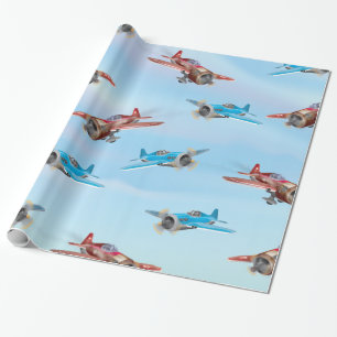 Papier Cadeau Avions de chasse de la Seconde Guerre mondiale
