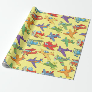 Papier Cadeau Avions personnalisables