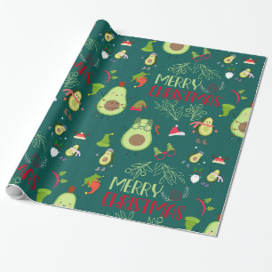 Papier Cadeau Avocado joli Joyeux Noël