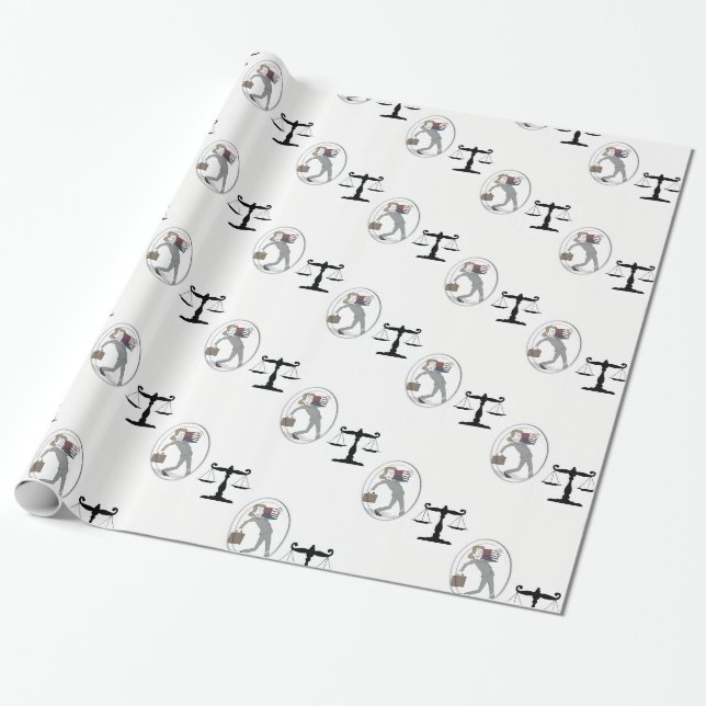 Papier Cadeau Avocat en papier d'emballage (Déroulé)