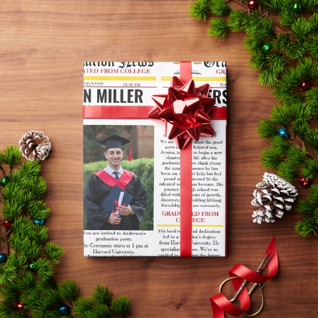 Papier Cadeau Avocat Graduation Newspaper College Unique (Cadeau de vacances)