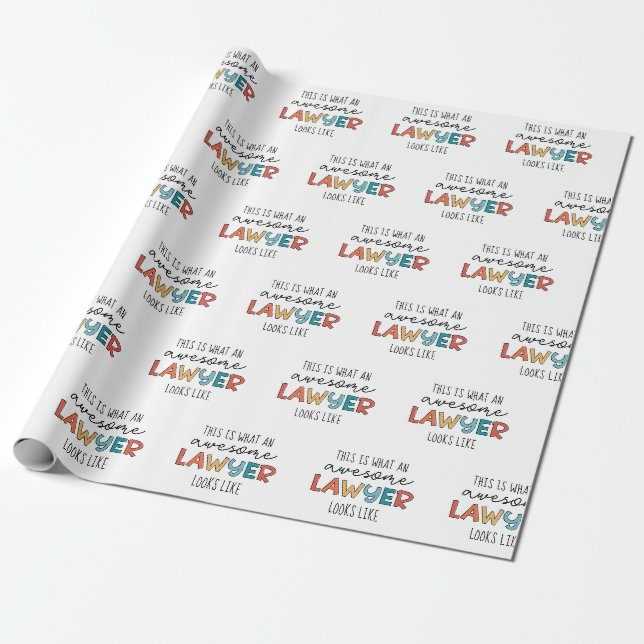 Papier Cadeau Avocat | Procureur | Awesome Avocat Drôle (Déroulé)