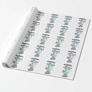Papier Cadeau Awesome depuis 2020 - Anniversaire de enfant Unico