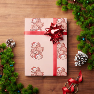 Papier Cadeau Axolotl Arbre de Noël Animaux de Noël Axolotls
