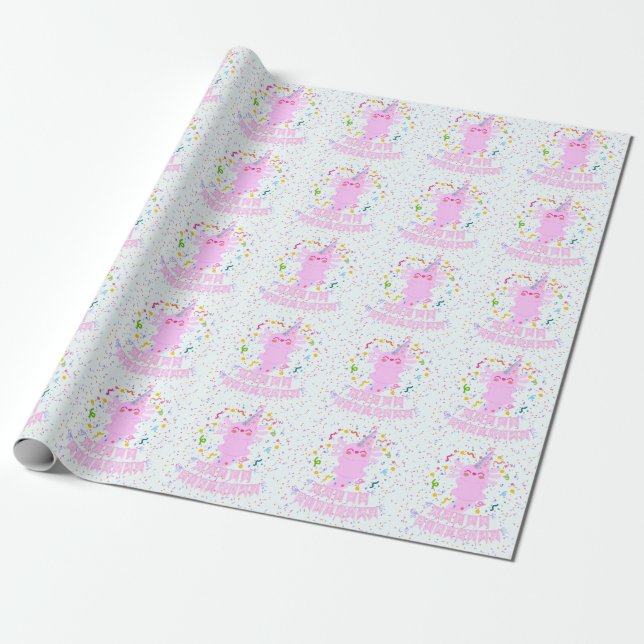 Papier Cadeau Axolotl gift wrap (Déroulé)