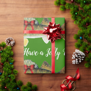 Papier Cadeau "Ayez Noël gai de brochets vairons "