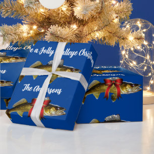 Papier Cadeau "Ayez un Jolly Walleye Christmas"