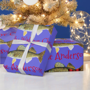 Papier Cadeau "Ayez un Jolly Walleye Christmas" Walleye Pike