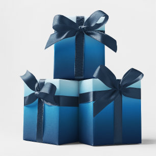 Papier Cadeau Azure Sky to Ocean Blue Ombre