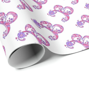 Papier Cadeau B lettre monogramme papier d'emballage personnalis