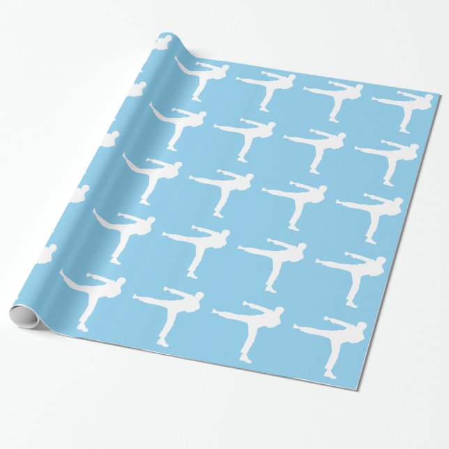 Papier Cadeau Baby Blue Karate (Déroulé)