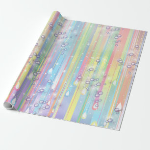 Papier Cadeau Baby Boy arc-en-ciel Baby shower de bulles