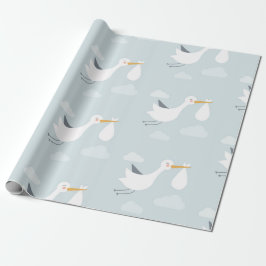 Papier Cadeau Baby Boy Nouveau-né Douche Sralk Bundle de Joy 